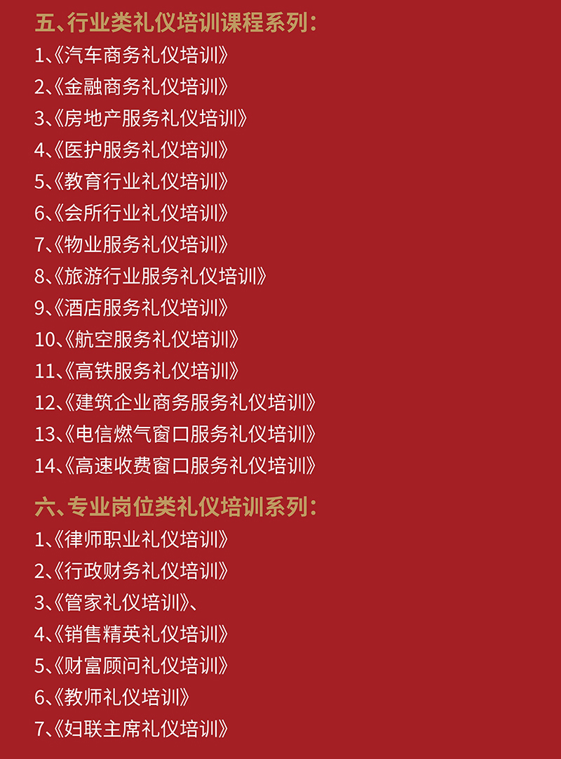 王新老師新書《重新定義禮儀培訓(xùn)師》視頻書課程目錄